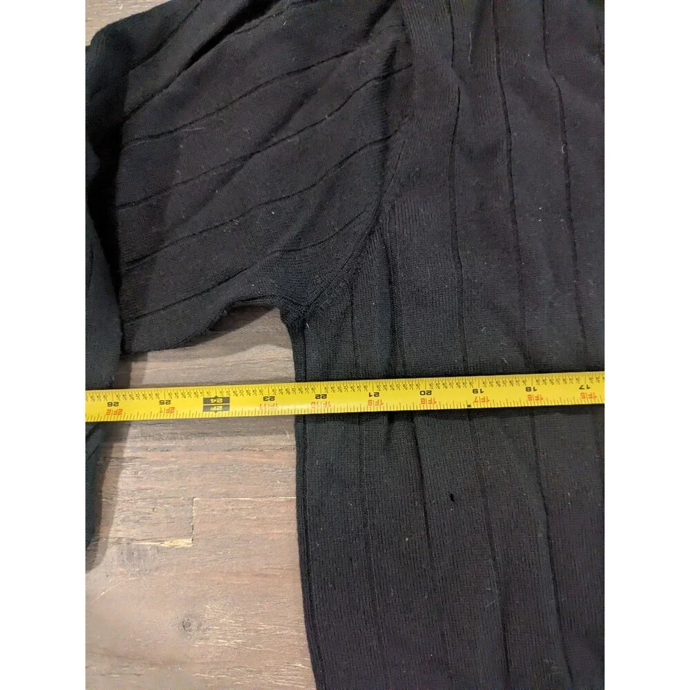 Peter Millar Mens Size XLarge 100% Italian Merino Wool Quarter Zip Black Sweater